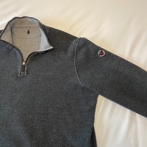 Ralph Lauren Polo Reversible‎ Quarter Zip Sweater Gray - Picture 11 of 12